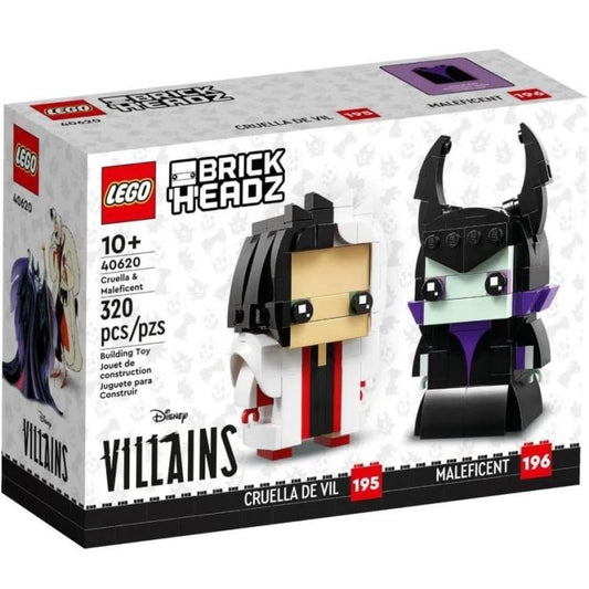 Lego - Brickheadz 40620 Disney Villains (Crudelia De Mon & Malefica) 195Pz+196Pz