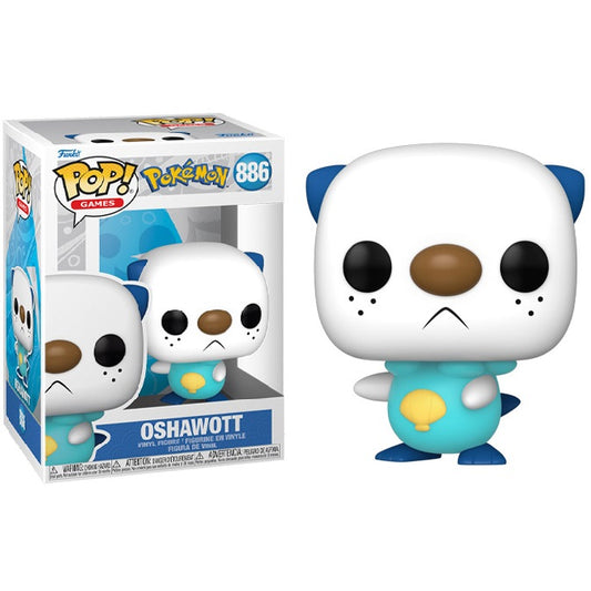 Funko Pop ! Games Pokemon (886) - Oshawott Vinyl Figure 9Cm Dewott Evo Acqua