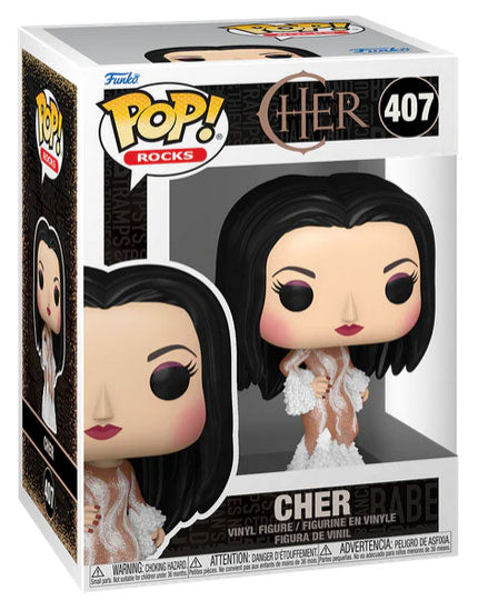 Funko Pop ! Rocks Cher (407) Cher (Met Gala 1974) Vinyl Figure 9Cm Cantante