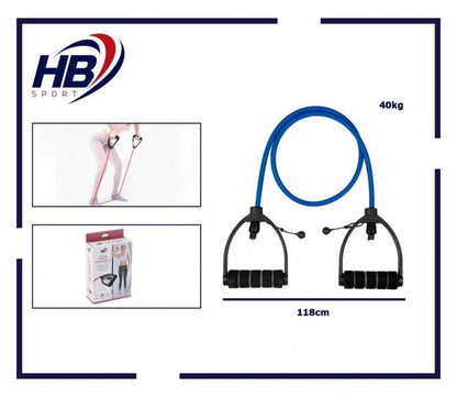 BANDA DI RESISTENZA FASCIA ELASTICA ESTENSORE CORDA FITNESS PILATES YOGA | 40KG
