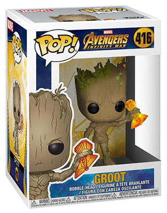 Funko Pop ! Marvel Avengers Infinity War - (416) Groot W/ Stormbreaker Figure