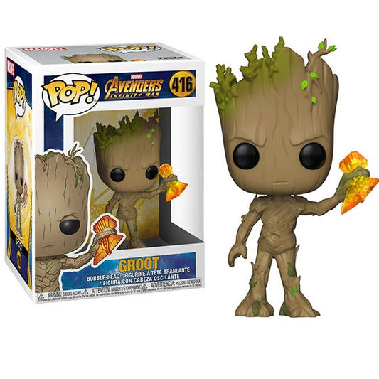 Funko Pop ! Marvel Avengers Infinity War - (416) Groot W/ Stormbreaker Figure