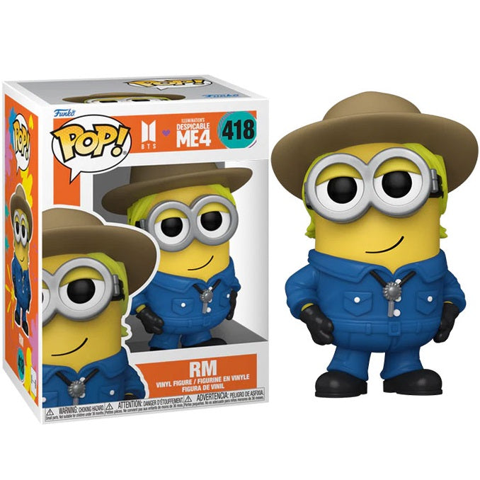 Funko Pop ! Movies Cattivissimo Me 4 X Bts - (418) Minion Rm Vinyl Figure 9Cm