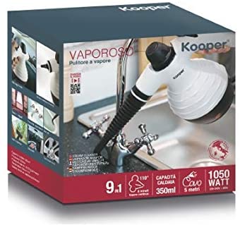 Kooper Vaporizzatore 350Ml 1050W Bianco 9 In 1 + Accessori Pulitore A Vapore
