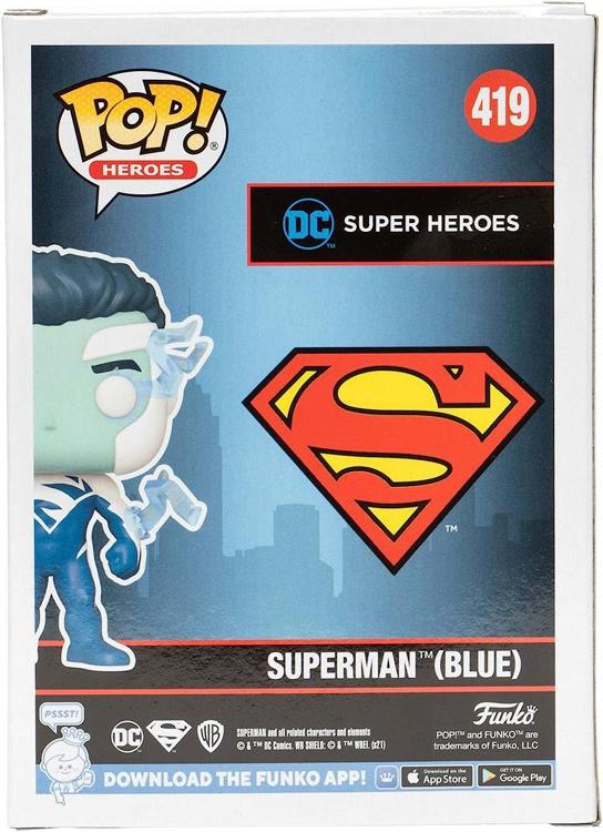 Funko Pop ! Dc Heroes (419) Superman (Blue) 2021 Fall Convention Limited Edition