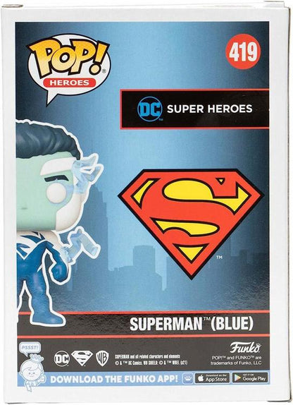 Funko Pop ! Dc Heroes (419) Superman (Blue) 2021 Fall Convention Limited Edition