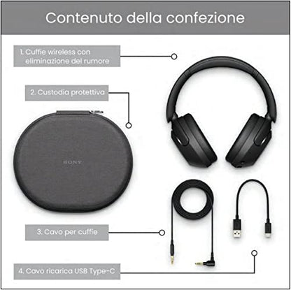Sony Cuffie Wireless Bluetooth Noise Cancelling Alexa Google Assistant Wh-Xb910N