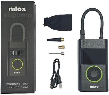 Nilox Air Pump Compressore Elettrico Ad Aria Portatile Bici Moto Auto 4000Mah