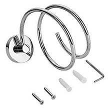 Supporto Porta Phon Asciugacapelli Spirale A Muro Parete Acciaio Accessori Bagno