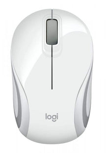 Logitech Mouse Wireless M187 White Optical Usb Ambidestro Pc Mac Laptop Bianco