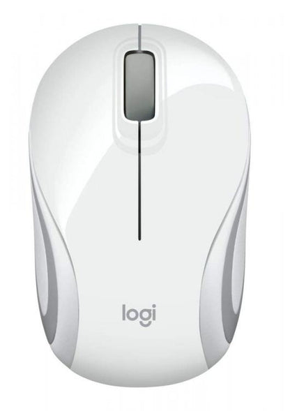 Logitech Mouse Wireless M187 White Optical Usb Ambidestro Pc Mac Laptop Bianco