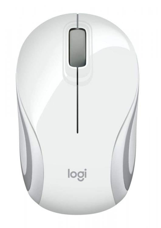 Logitech Mouse Wireless M187 White Optical Usb Ambidestro Pc Mac Laptop Bianco