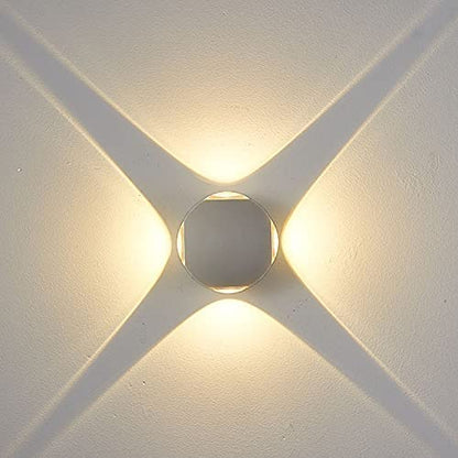 Universo Applique Led Parete Esterno E Interno Lampada Sfera Grigio Caldo 3000K