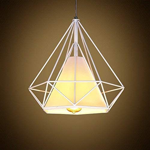 Lampadario Da Arredo Design Moderno Struttura Metallo Bianco Tessuto E27 | B20-B