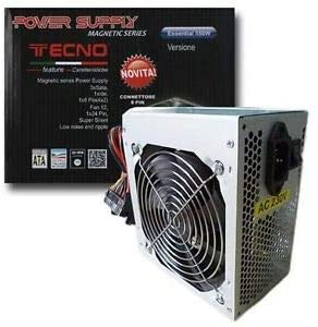 Tecno Alimentatore Pc Computer  Atx 550W Silver Big Fan 12Cm Retail Argento