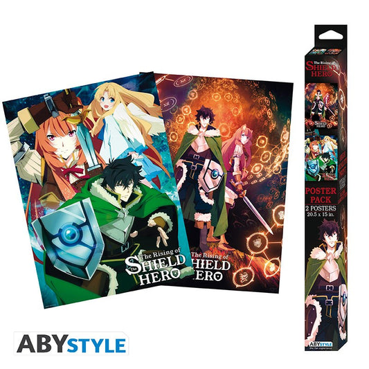 Abystyle (THE SHIELD HERO) Set 2 Chibi Poster: "Group & Duo" (52x38) Gb Eye
