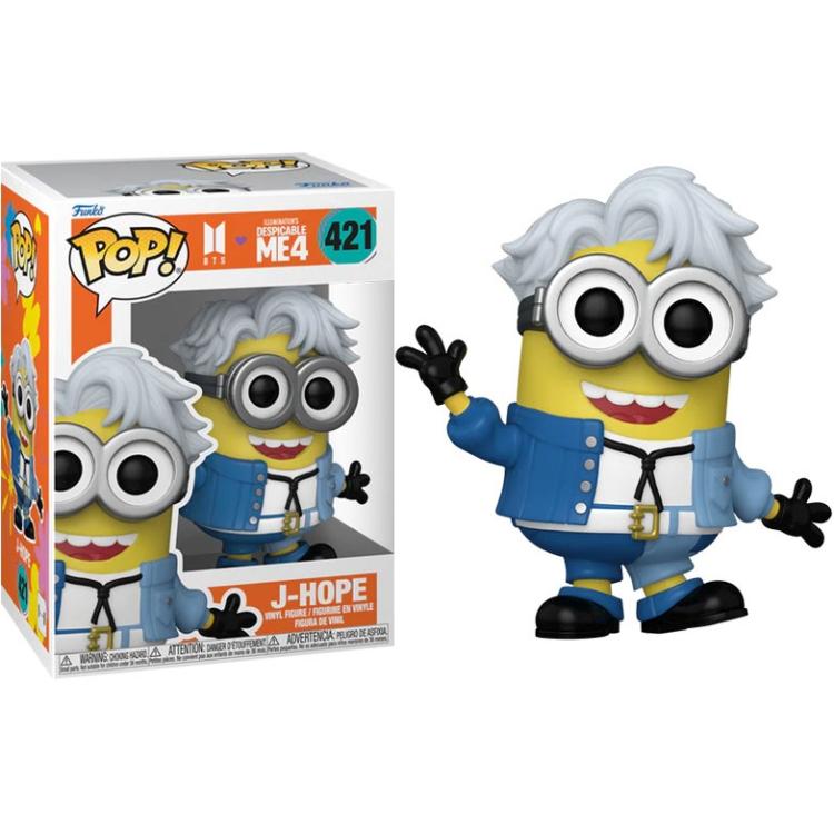 Funko Pop ! Movies Cattivissimo Me 4 X Bts (421) Minion J-Hope Vinyl Figure 9Cm