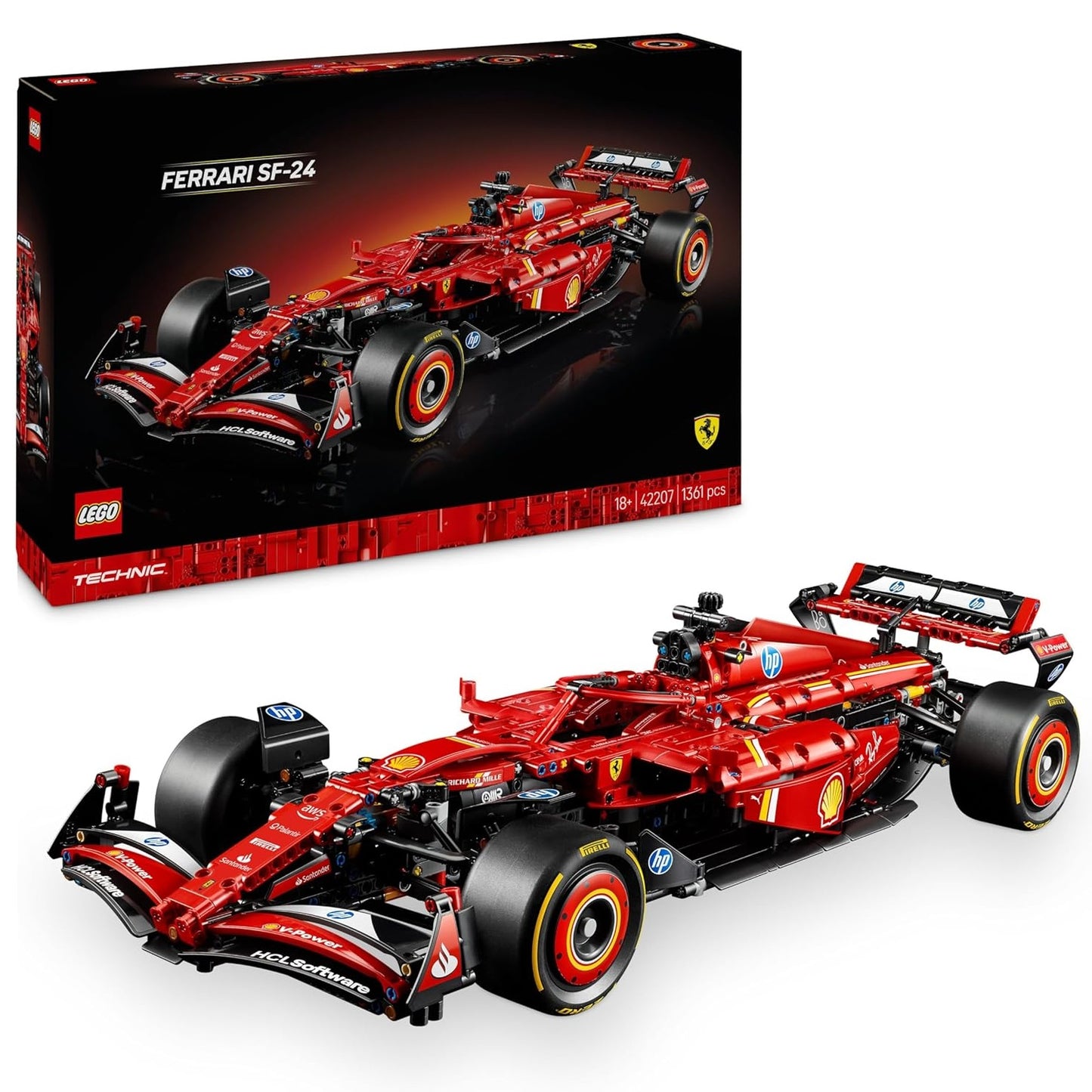 Lego -Technic 42207 Monoposto F1 Ferrari SF-24 Formula 1 Costruzione 1361 pz 18+