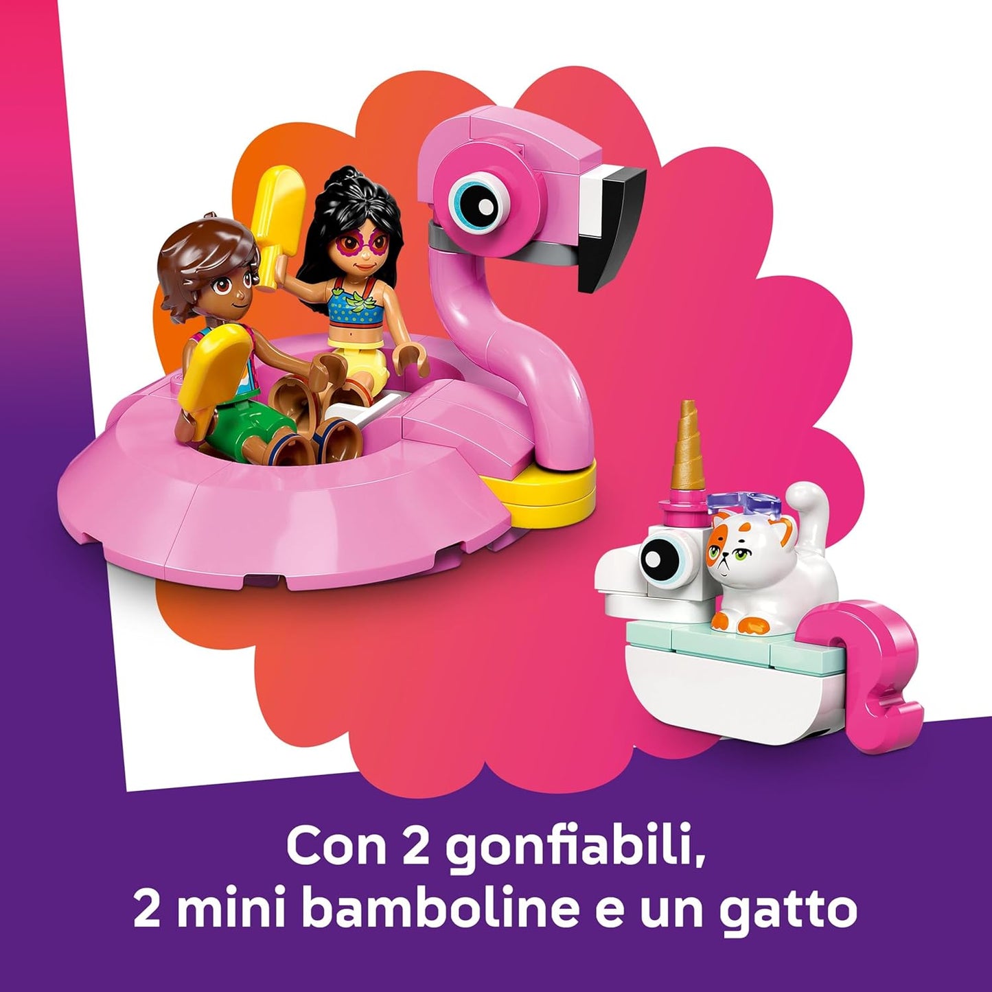 Lego - Friends 42658 Pool Party con Unicorno e Fenicottero Costruzione da 99 pz 5+