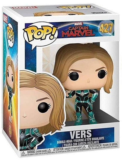 Funko Pop ! Marvel Captain Marvel (427) Vers Vinyl Figure 9Cm Statua Collezione