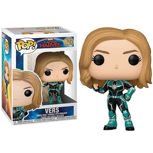 Funko Pop ! Marvel Captain Marvel (427) Vers Vinyl Figure 9Cm Statua Collezione