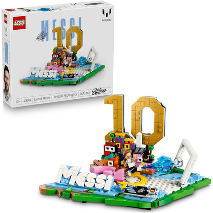 LEGO Editions 43011 (Lionel Messi) Highlights Calcistici Leggenda del Calcio - 500 pcs Kit Modellismo con Action Figure 3D da Esposizione - Giocattolo Decorazione Cameretta - Regalo per Bambini e Bambine da 10 Anni e Fan Adulti (World Cup 2026)