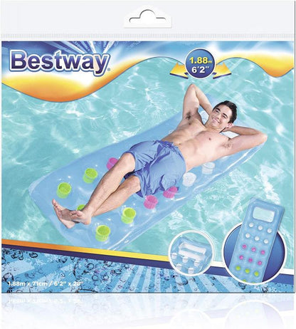 Bestway Materassino Materasso Gonfiabile Lettino Singolo Mare Piscina 18 Buchi