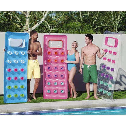 Bestway Materassino Materasso Gonfiabile Lettino Singolo Mare Piscina 18 Buchi