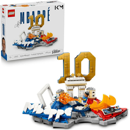 LEGO Editions 43013 (Kylian Mbappe) Highlights Leggenda del Calcio - 490 pcs Kit Modellismo con Action Figure 3D da Esposizione - Giocattolo Decorazione Cameretta - Regalo per Bambini e Bambine da 10 Anni e Fan Adulti (World Cup 2026)