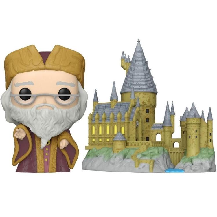 Funko Pop ! Town Harry Potter (27) Albus Dumbledore With Hogwarts Vinyl Figure