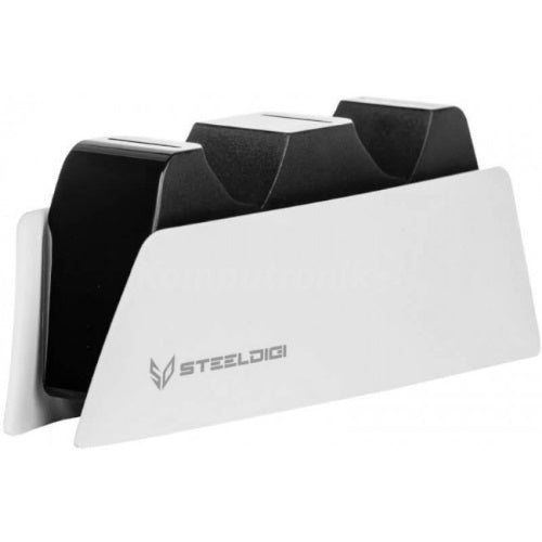 Steeldigi Base Ricarica Dualsense Doppio Stand Controller White Bianco Ps5