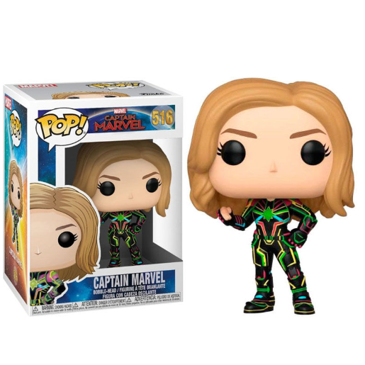 Funko Pop Marvel Captain Marvel (516) Captain Marvel Vinyl Figure Brie Larson
