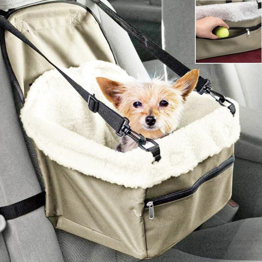 Sedile Trasportino Cuccia Per Sedile Auto Porta Cane Gatto Animali Cesto Cintura