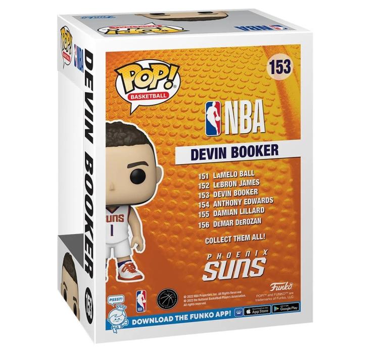 Funko Pop ! Basketball Suns Nba - Devin Booker (153) Vinyl Figure Phoenix Db1