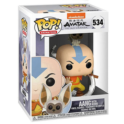 Funko Pop ! Animation Avatar The Last Airbender (534) Aang W/Momo Vinyl Figure
