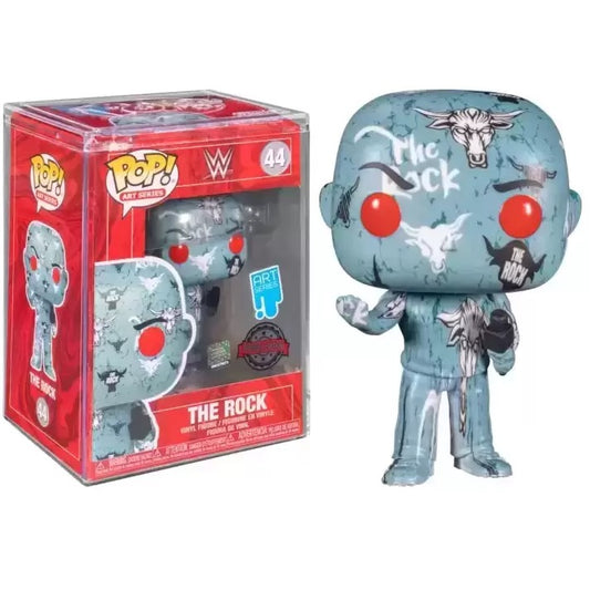 Funko Pop ! Wwe (44) Artist Series: The Rock W/Case "Special Edition" Figure 9Cm