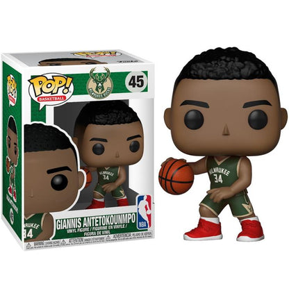 Funko Pop! Basketball Nba Milwaukee Bucks (45) Giannis Antetokounmpo Figure 9Cm