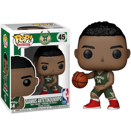 Funko Pop! Basketball Nba Milwaukee Bucks (45) Giannis Antetokounmpo Figure 9Cm