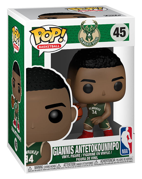 Funko Pop! Basketball Nba Milwaukee Bucks (45) Giannis Antetokounmpo Figure 9Cm