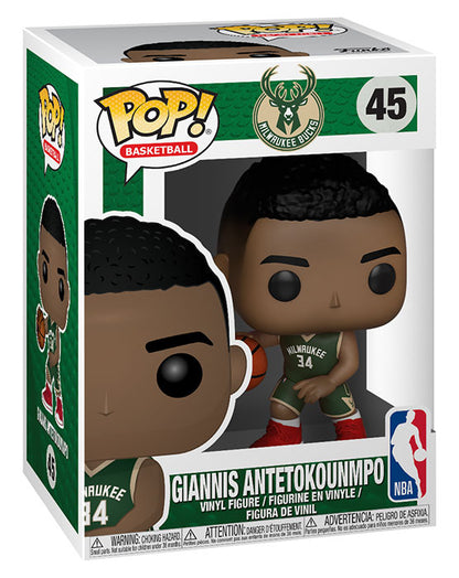 Funko Pop! Basketball Nba Milwaukee Bucks (45) Giannis Antetokounmpo Figure 9Cm