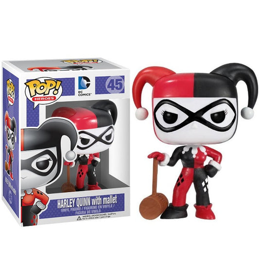 Funko Pop ! Heroes Dc Comics (45) Harley Queen With Mallet Figure Vinyl 9Cm