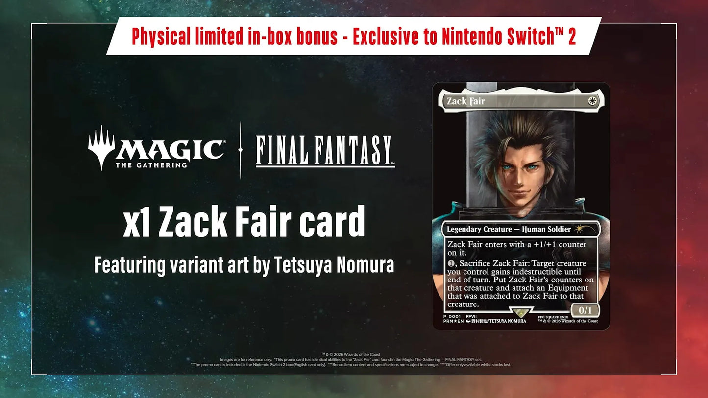 Final Fantasy Vii 7 Rebirth Nintendo Switch 2 Gioco Italiano + Card Magic