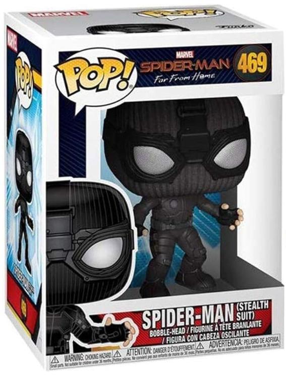 Funko Pop ! Marvel Spider Man Far From Home (469) Spider-Man Stealth Suit Figure
