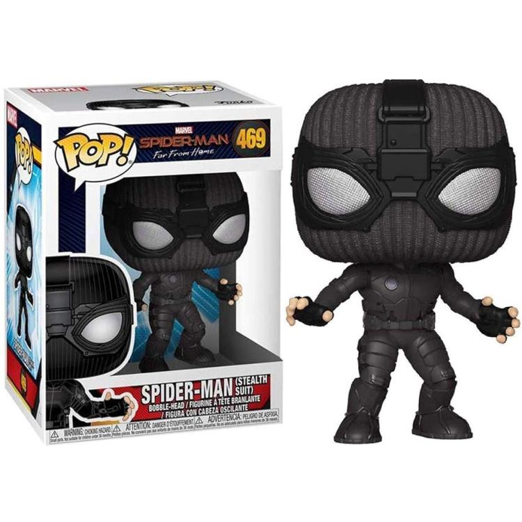 Funko Pop ! Marvel Spider Man Far From Home (469) Spider-Man Stealth Suit Figure