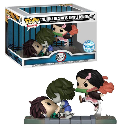 Funko Pop ! Animation Demon Slayer - (1419) Tanjiro & Nezuko Vs. Temple Demon