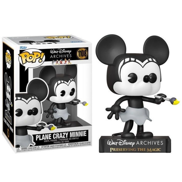 Funko Pop ! Walt Disney Archives - Plane Crazy Minnie (1108) Vinyl Da Collezione