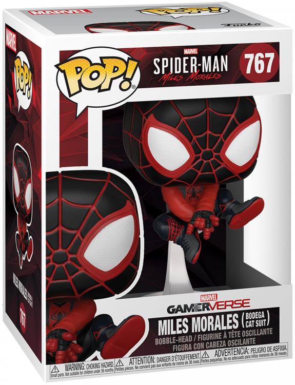 Funko Pop ! Spiderman Miles Morales - (767) Bodega Cat Suit Figure Vinyl 9Cm