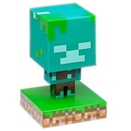Paladone Minecraft Drowned Light #007 Icon Zombie Lampada Da Notte 3D Pp7999Mcf