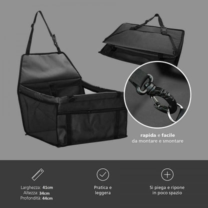 Trasportino Seggiolino Auto Sediolino Cane Gatto Borsa Animali Cuccia Viaggio