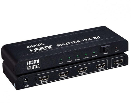 Splitter Hdmi 1.4 1080P 3D 4K Full Hd 4 Uscite Alta Risoluzione - Dvd Tv Ps4 Pc